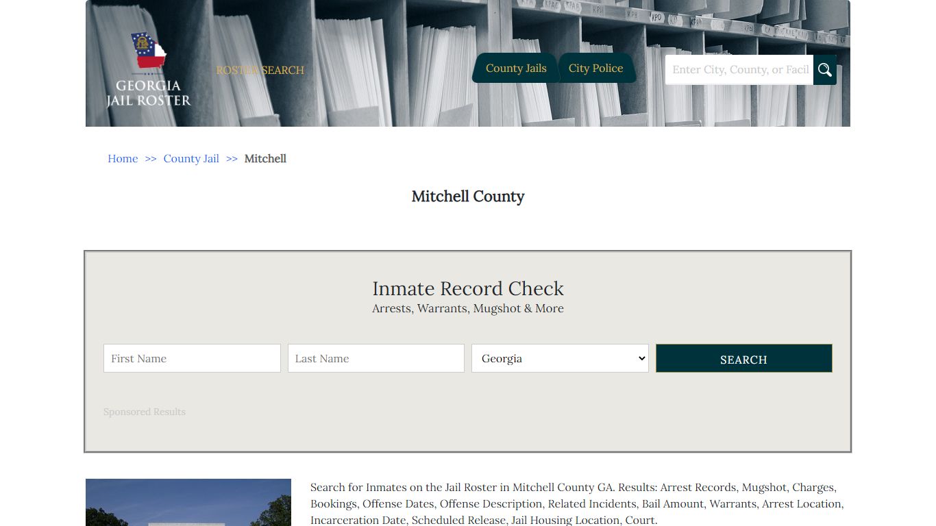 Mitchell County - Georgia Jail Inmate Search