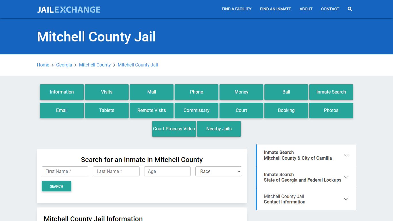 Mitchell County Jail Roster Lookup, GA, Inmate Search